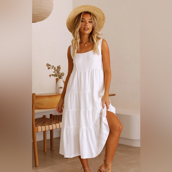 Billy J Liza Midi Dress White - Picture 3 of 11